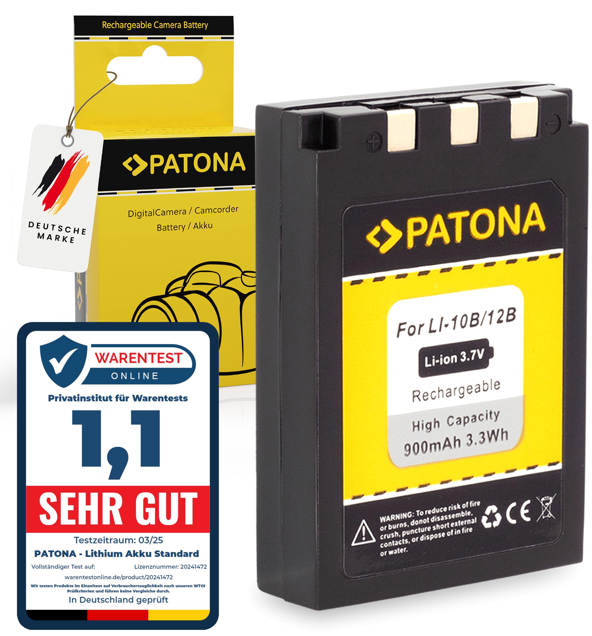 Patona Battery Li 10b Li 12b Compatible With Olympus Mju