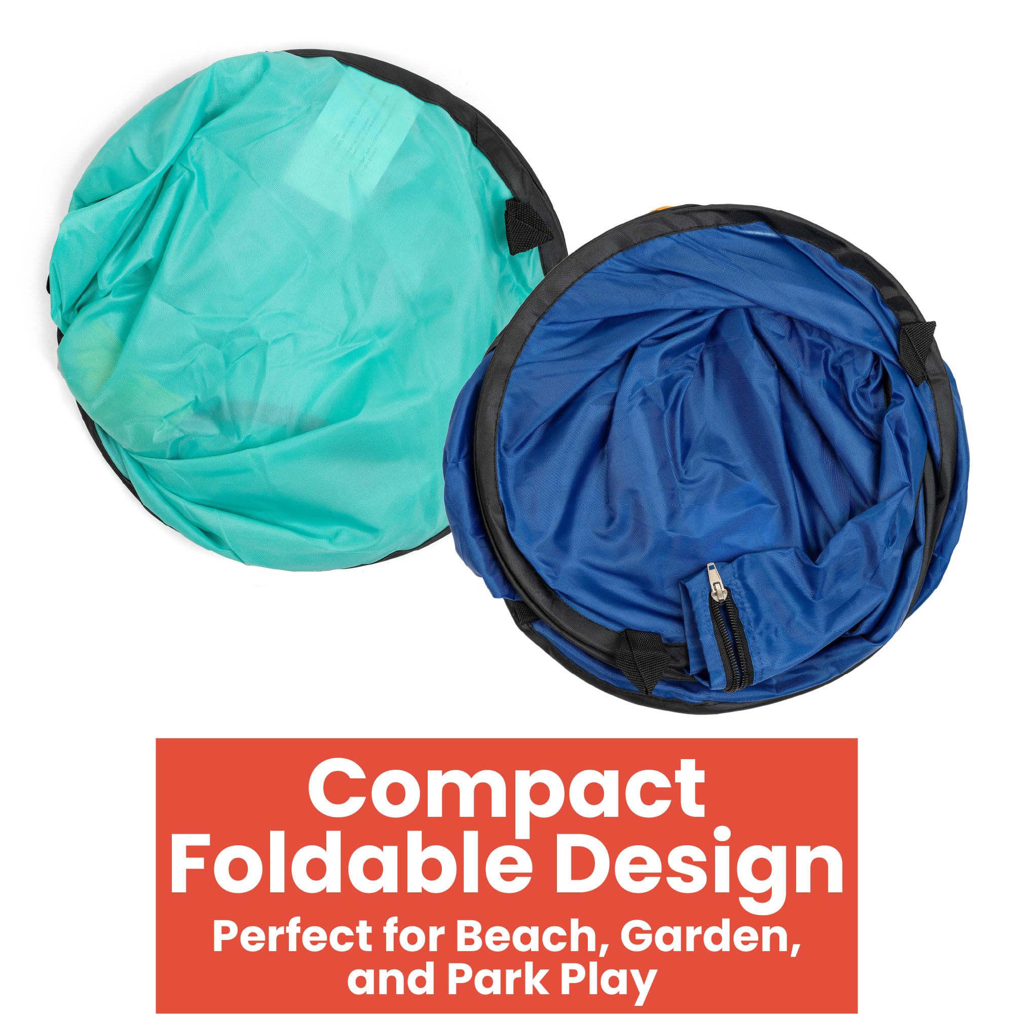 Toyrific Summer Fun Pop-Up Cornhole Game Set, Tragbares Sitzsack-Wurfspiel mit Tragetasche, inklusive gelben und orangefarbenen Cornhole Taschen, einfache Einrichtung Outdoor Familienspaß für Garten