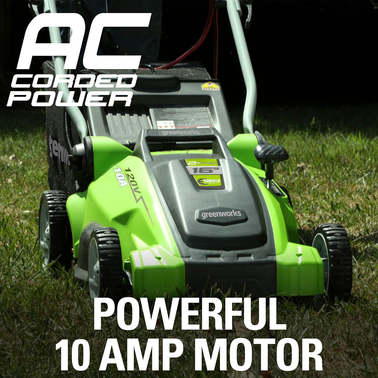 review Greenworks 10 Amp 16-inch Corded Mower, 25142 & Greenworks 5.5 Amp 15