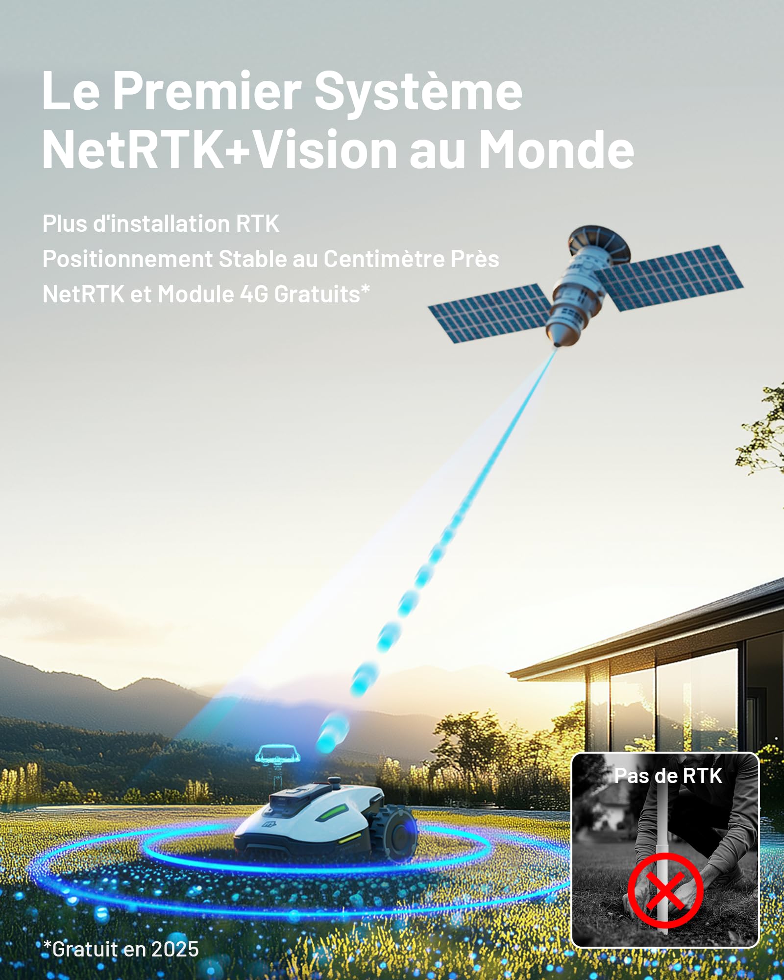MAMMOTION YUKA Mini 600 Robot Tondeuse sans Fil Périphérique — vue 2