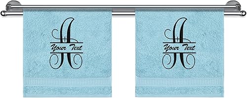 Toallas con monograma, lujosas toallas personalizadas de algodón turco genuino para baño, cocina, hotel, spa, gimnasio y dormitorio universitario,
