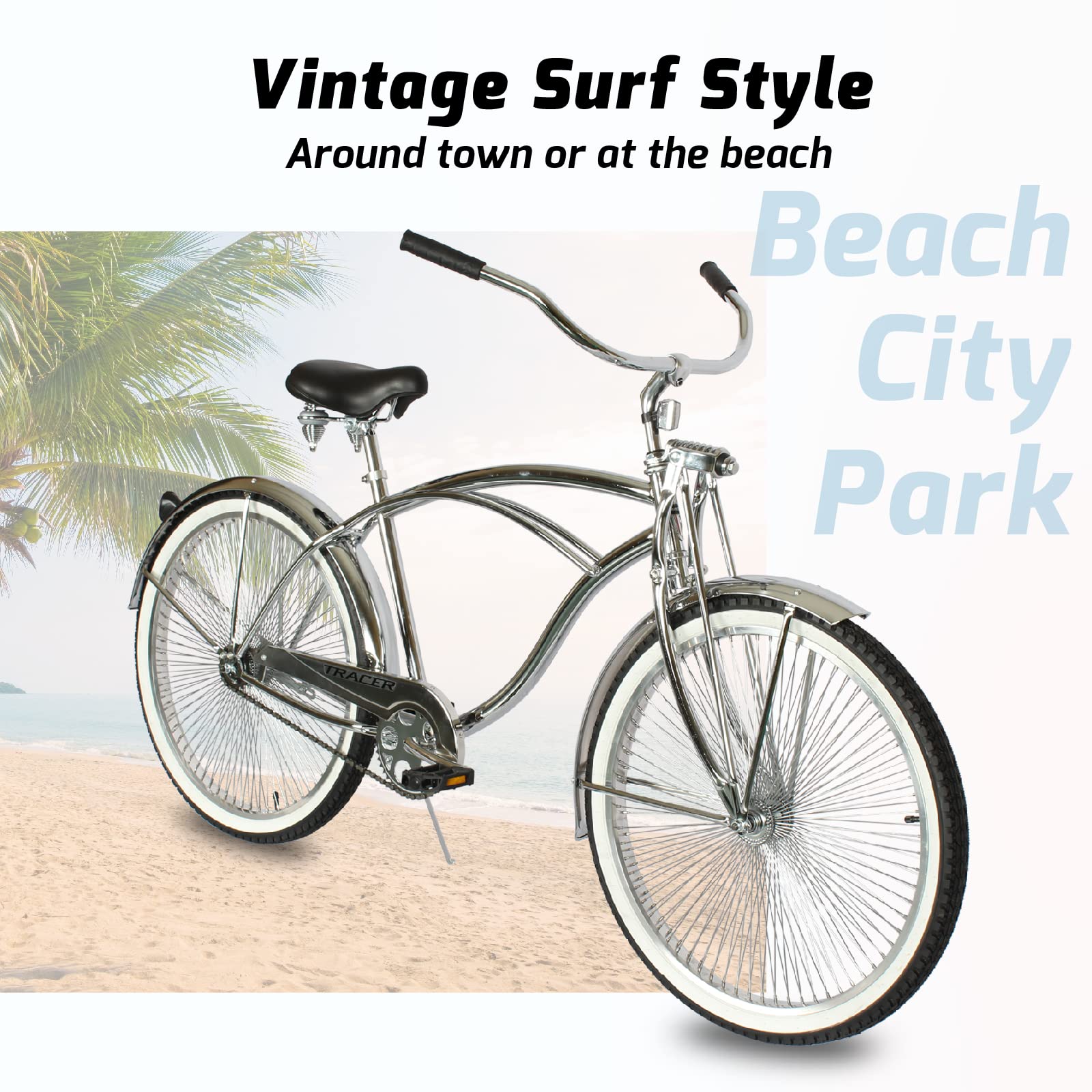 Amazon | Tracer Cheetah 26インチ ビーチクルーザー ローライダー