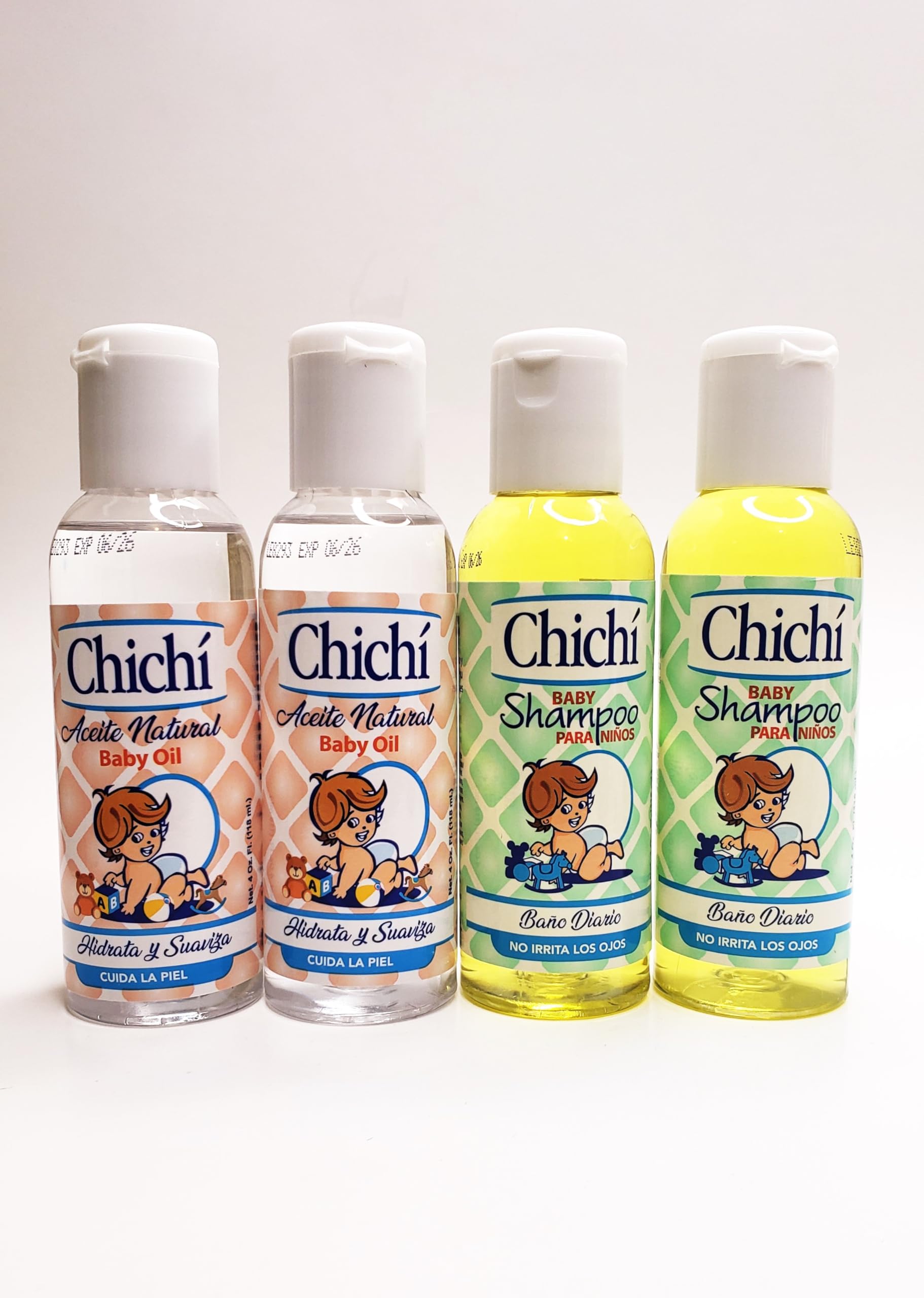 Generic Chicchi Baby Shampoo and Oil Set, 4 Pieces, Gentle and Nourishing Formulas for Delicate Skin