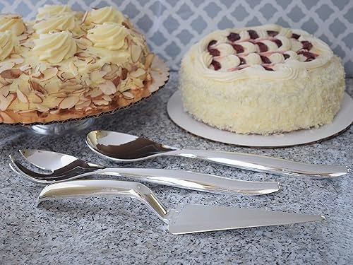 Miniatura 3 de 12 utensilios de plástico desechables resistentes para servir, seis tenedores de 10 pulgadas y cucharas de 10 pulgadas, color plateado