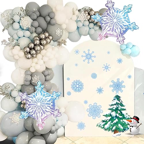 Miniatura 8 de Kit de guirnalda de 148 globos de Navidad con globos de aluminio de bastón de caramelo rojo, globos de aluminio de bola roja 4D para fiestas de