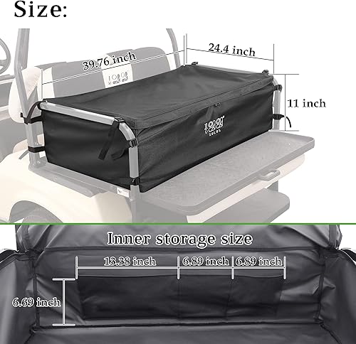 Miniatura 6 de 10L0L Bolsa de carga para carritos de golf de 4 pasajeros, bolsa de compras para Yamaha, EZGO TXT/RXV, Club Car DS/Precedent carrito de golf