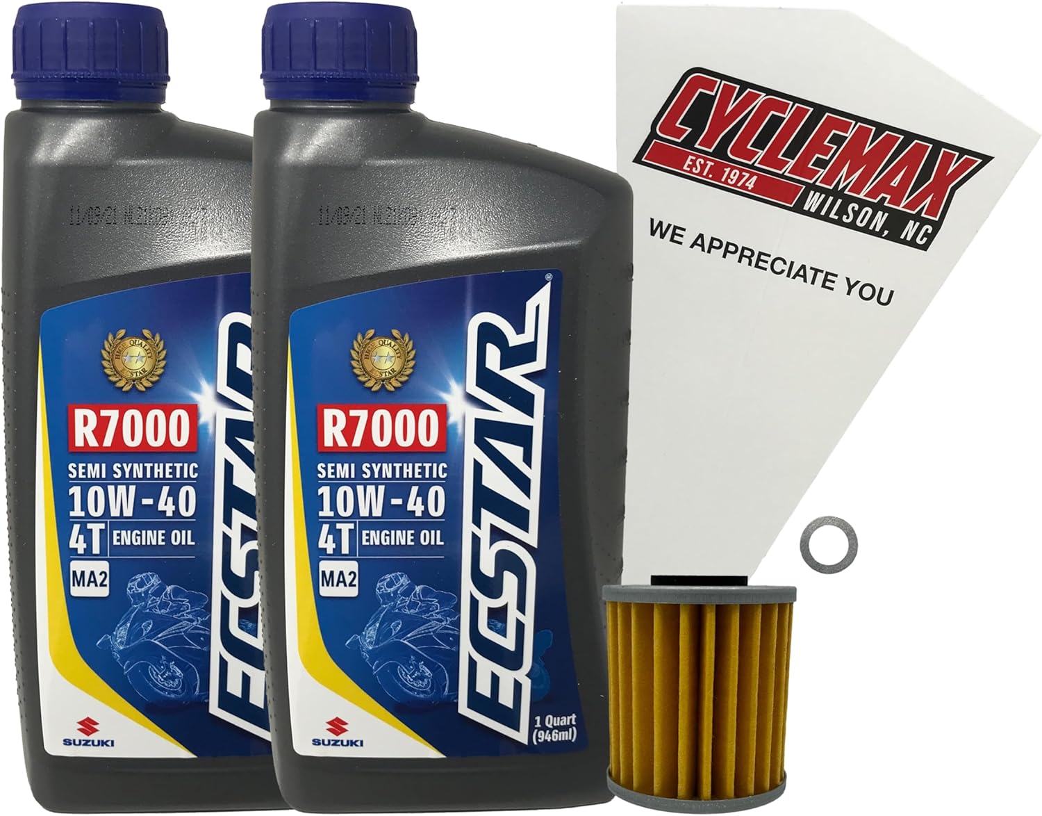 CYCLEMAX Semi-Synthetic Oil Change Kit Compatible with 2005-2025 Suzuki RM Z450 K5-K6-K7