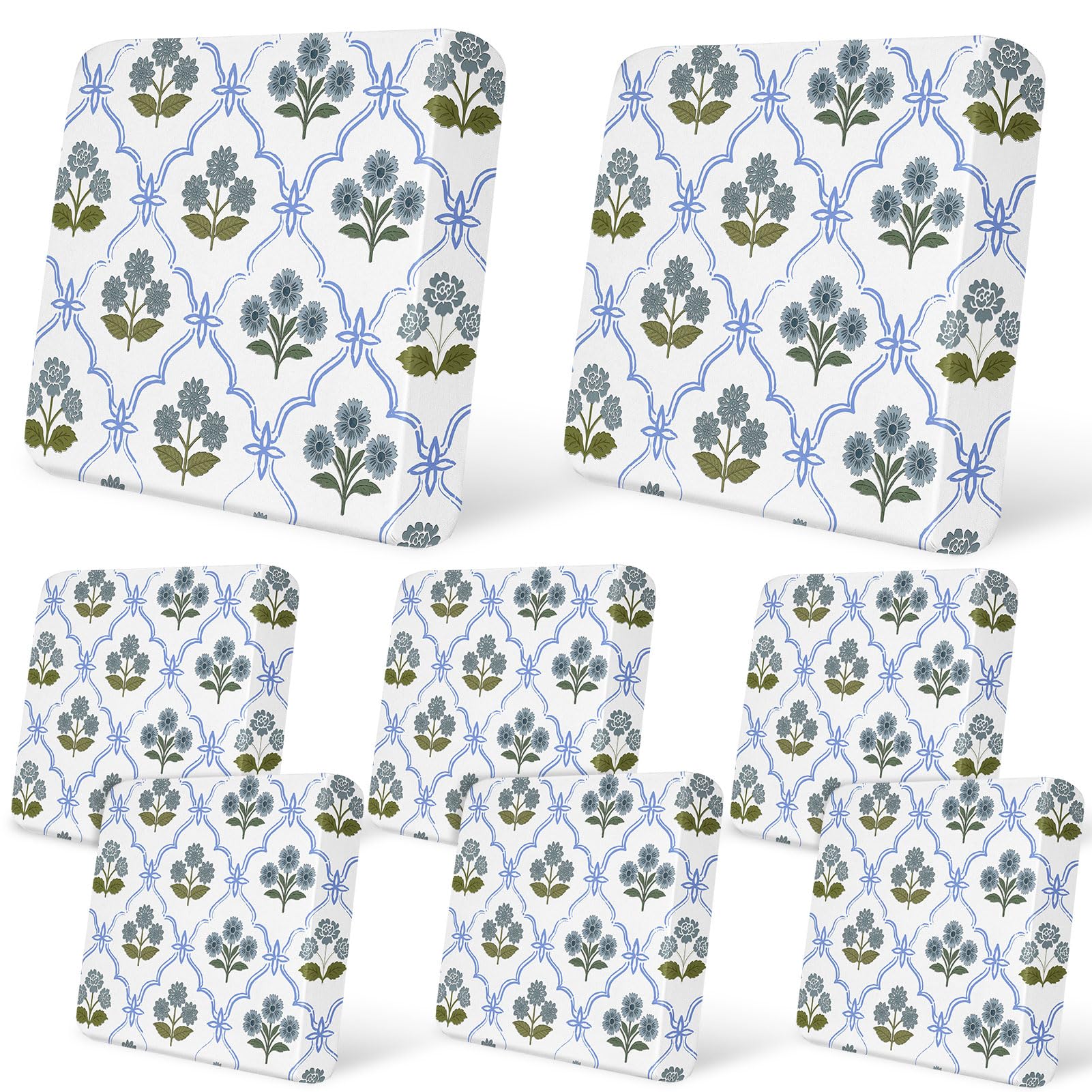 8Pcs Patio Cushion Covers Stretch Outdoor Furniture Protector Slipcovers