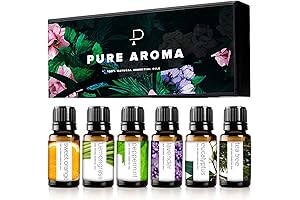 PURE AROMA Essential Oils Kit: 100% Pure Aromatherapy Oils Set
