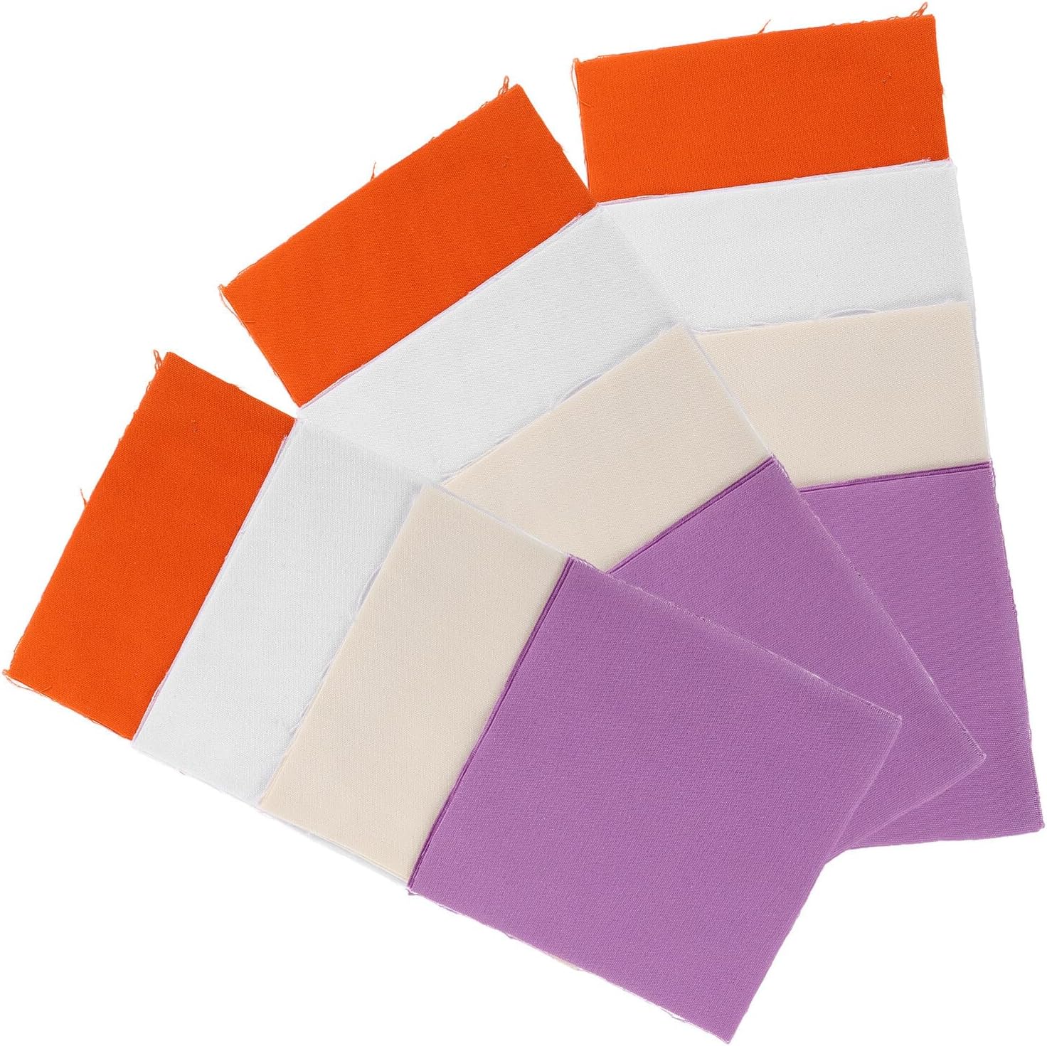 12 Pcs Cotton Embroidery Fabric Squares, Cross Stitch Cloth for Needlework and Stitchwork, Pre-Cut 15×15 Cm in Orange, Purple, Beige, White for DIY Sewing and Craft Projects