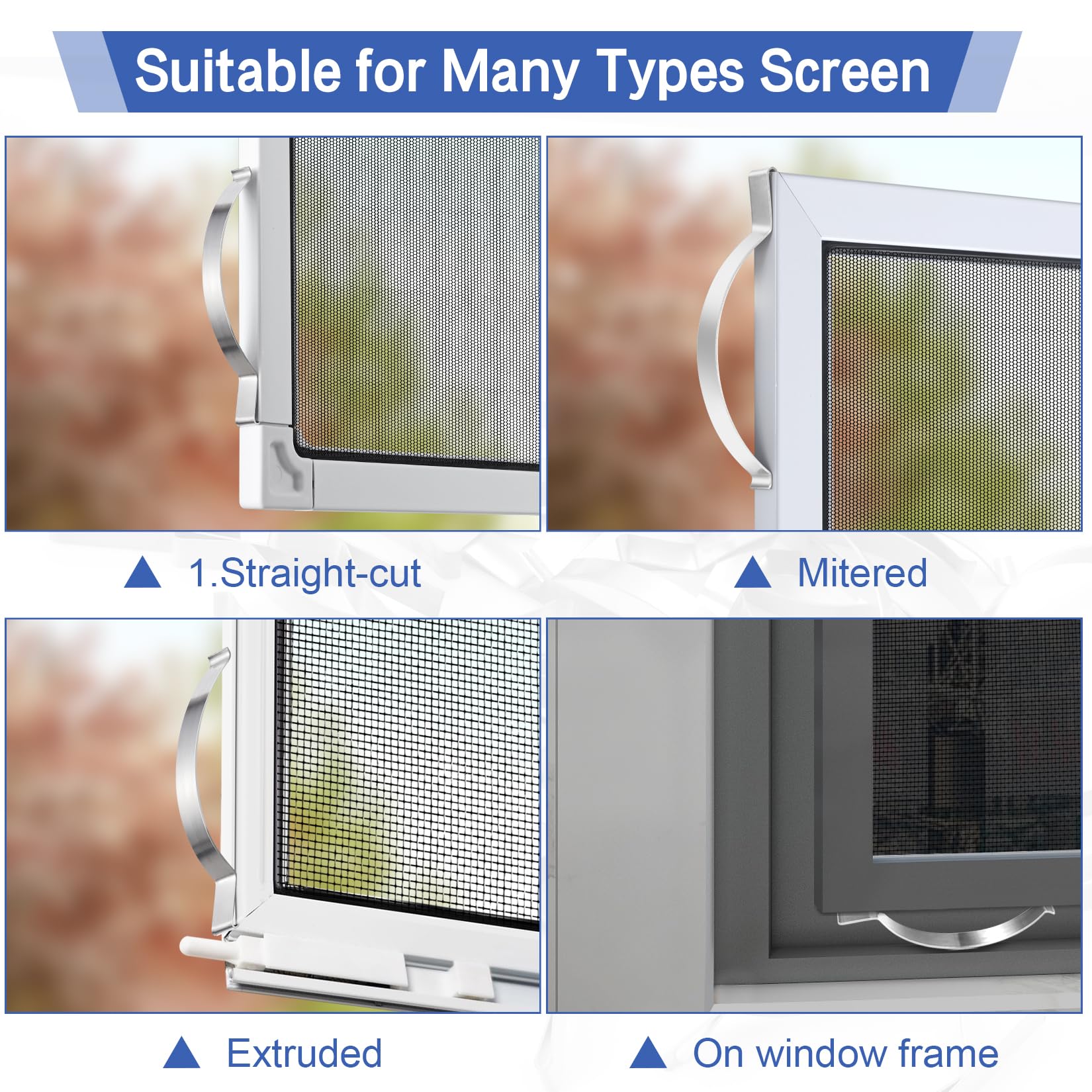 Window Screen Holding Track FLYZZZ 30Pcs Flat Corner Mount Window