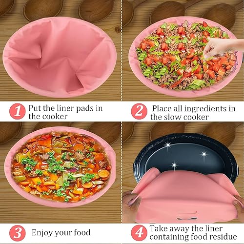 Miniatura 5 de Dexspoeny Forro de silicona de grado alimenticio que se adapta a 6-7 cuartos de galón, reutilizables, a prueba de fugas, pequeñas bolsas de silicona