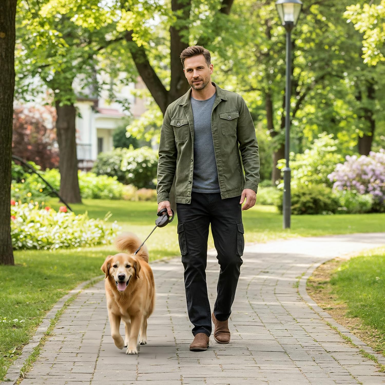 Men's Elastic Waist Cargo Pants,Casual Loose Fit Lightweight Workwear Pull On Pants - Image 3