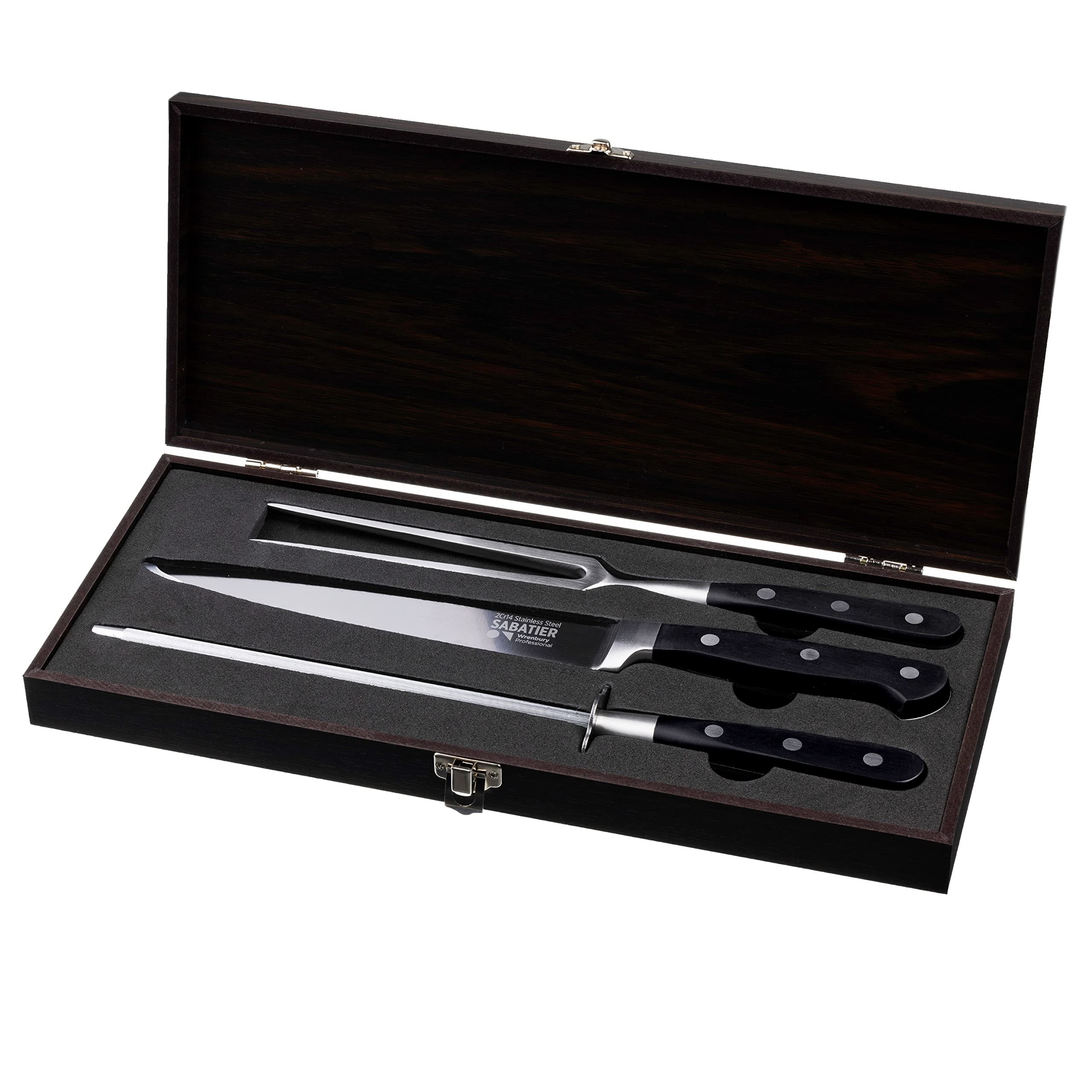 Buy Wrenbury Professional Sabatier Carving and Fork Set with Sharpening