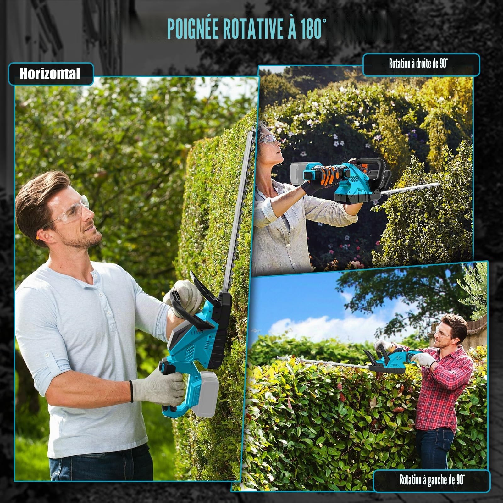Taille-haie sans Fil avec Lame 52cm pour Makita 18V (sans Batterie)