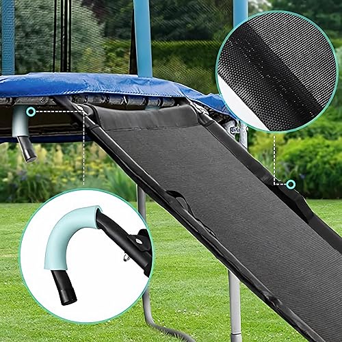 Miniatura 3 de Wimarn Escalera deslizante para cama elástica de 22 pulgadas de ancho, accesorios universales para cama elástica con tela fuerte resistente a