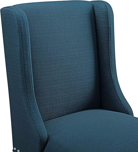 Miniatura 6 de Modway Taburete de bar tapizado de tela Baron para mostrador en color azul