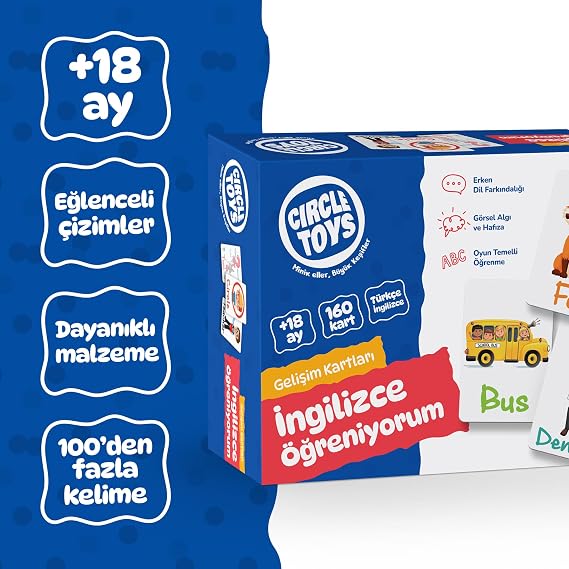CIRCLE TOYS CRCL004 İngilizce Öğreniyorum, Çok Renkli