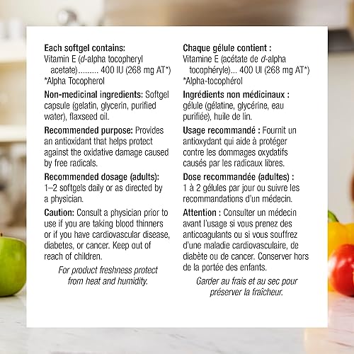 Miniatura 4 de Webber Naturals Cápsulas blandas de fuente natural de vitamina E, 400 IU-120 cápsulas blandas