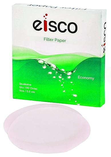 EISCO 100PK Economy Filter Papers - 12.5cm Diameter - 8-10 microns - Qualitative