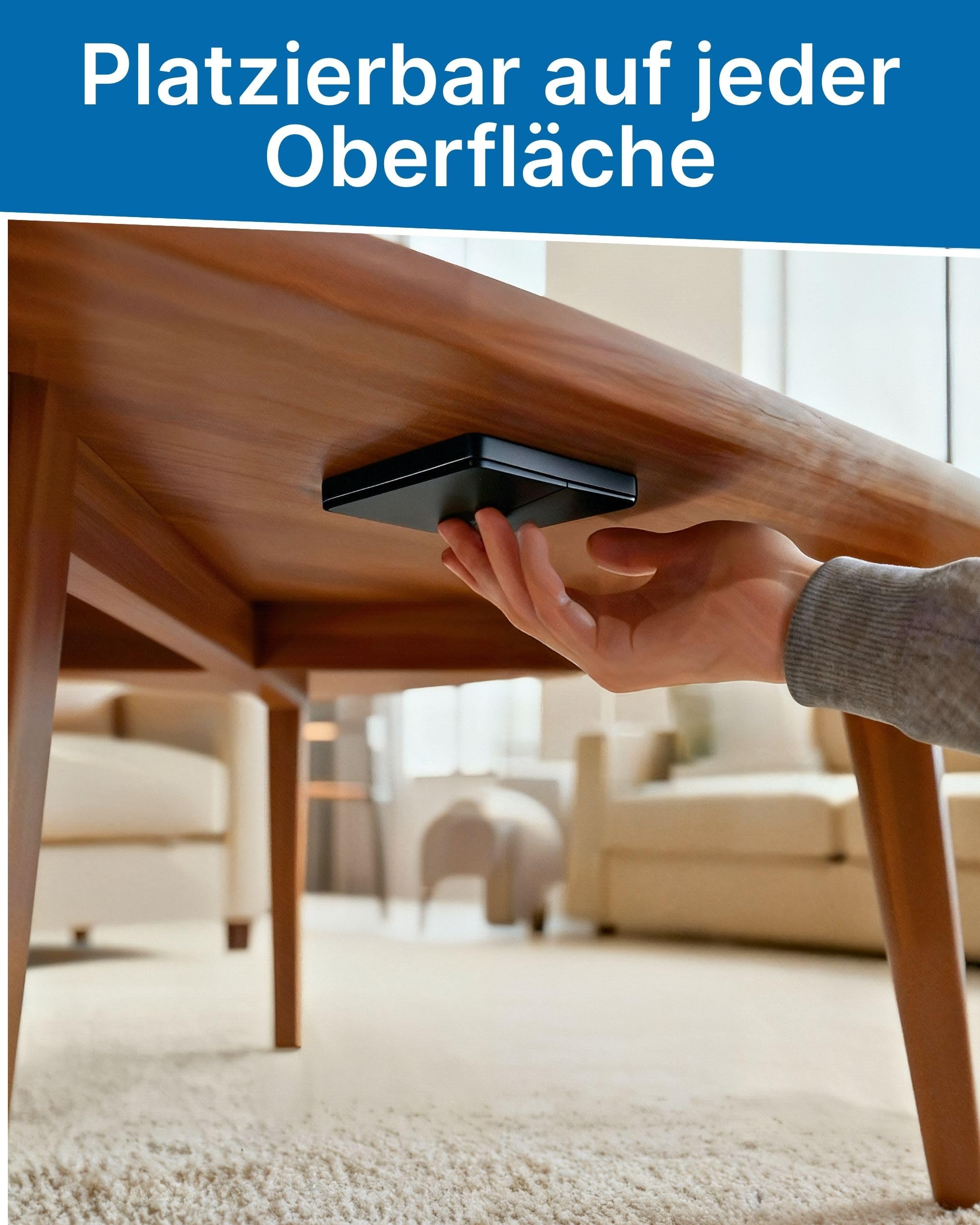 Hochwertiger Funkschalter 230V Dimmer Batterielos | Funk Lichtschalter Set IP67 Dimmbar | WLAN Dimmer Empfänger | 80m Reichweite | Alexa & Google Home