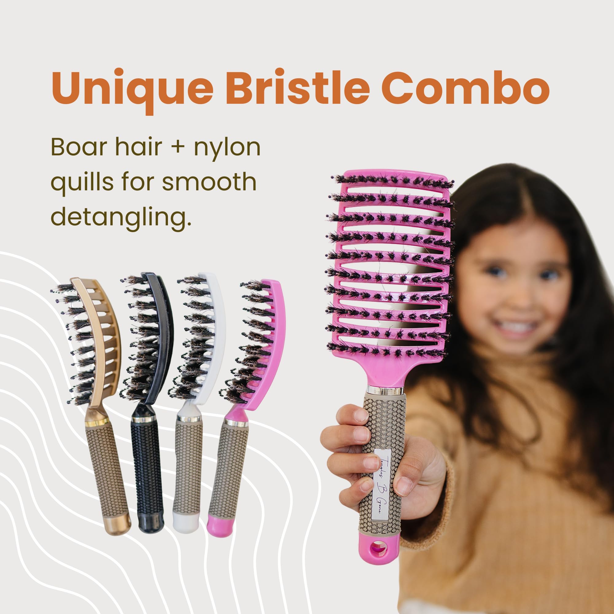 Cepillo para desenredar el cabello (negro)