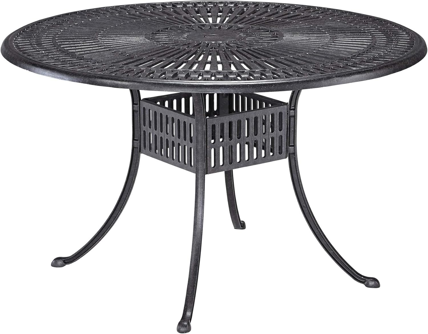 Homestyles 5 Piece Outdoor Dining Set, 48" Table, Charcoal
