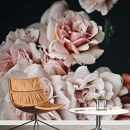 wall26 Adhesivo mural removible para pared, ramo de flores de rosas rosadas, estilo vintage, retro, naturaleza, desierto, fotografía, realismo,