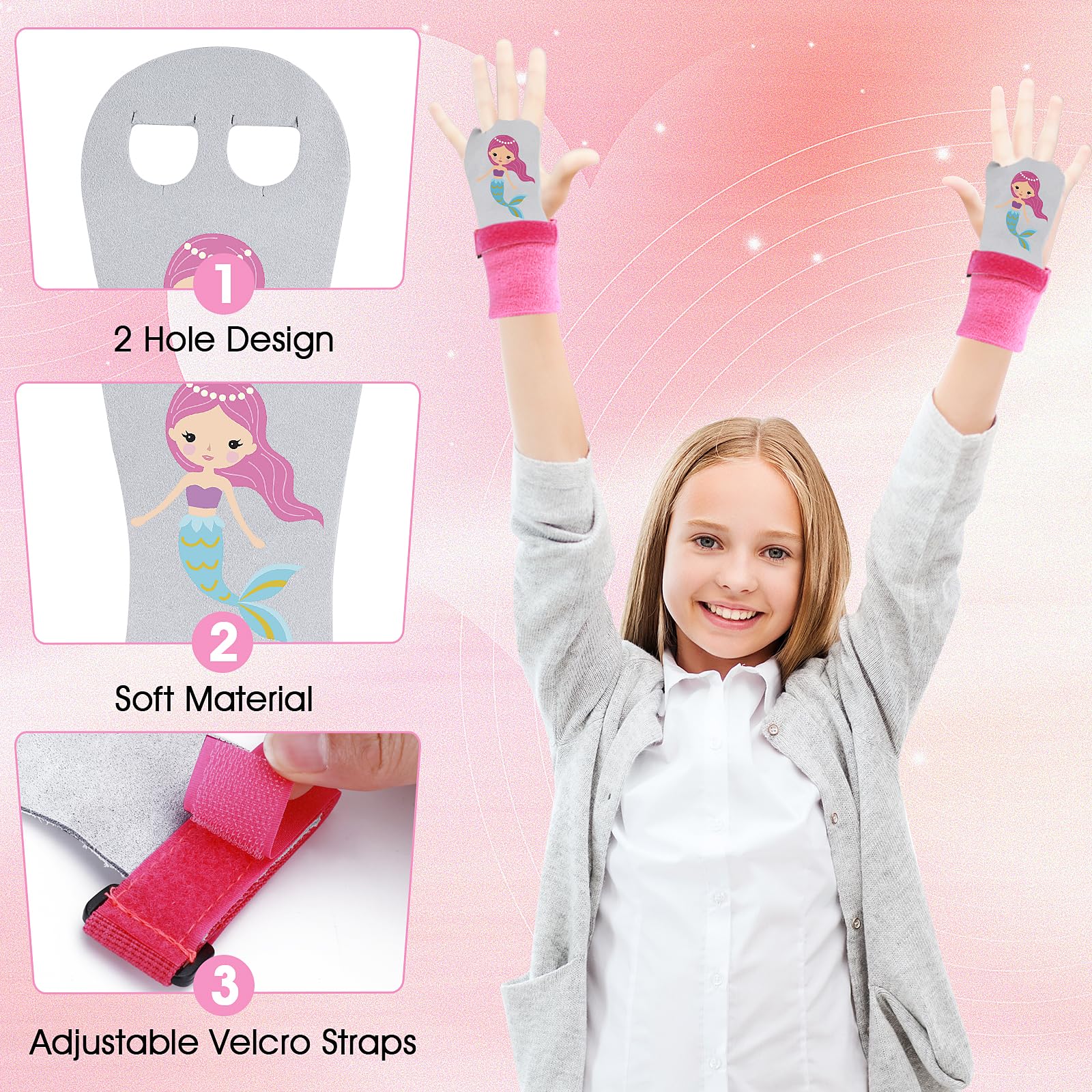 Guanti Da Ginnastica Per Bambini - Impugnature In Pelle E Fasce Polso | Perfect Per Cross Training E Pull-up