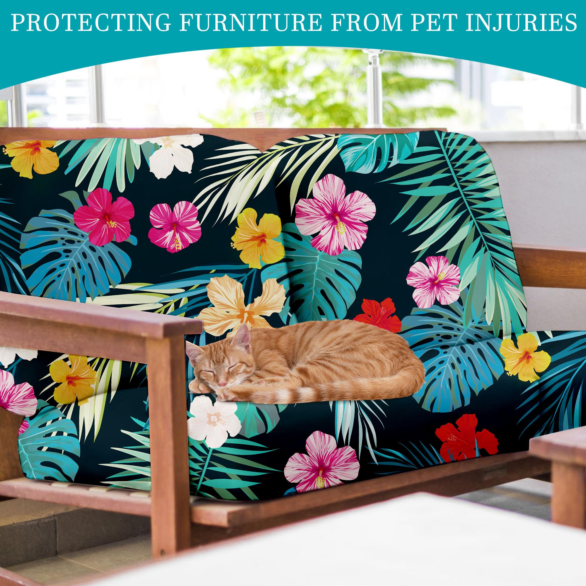 8Pcs Stretch Outdoor Cushions Cover Patio Cushions Cover