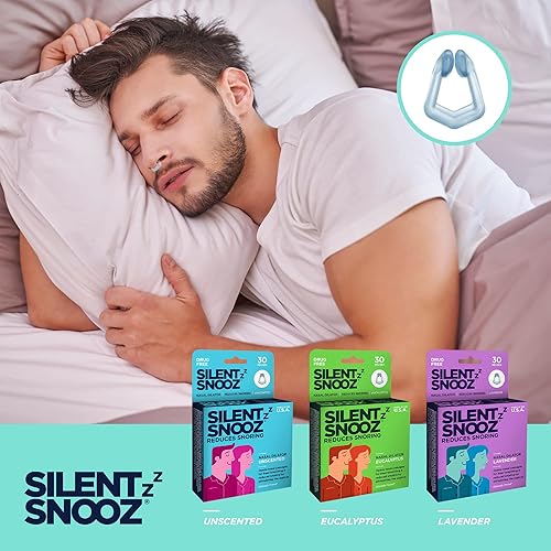 Miniatura 5 de Silent SNOOZ - Dilatador nasal antironquidos - Rejilla de nariz reutilizable con aroma a lavanda diseñada para detener los ronquidos (30 usos)