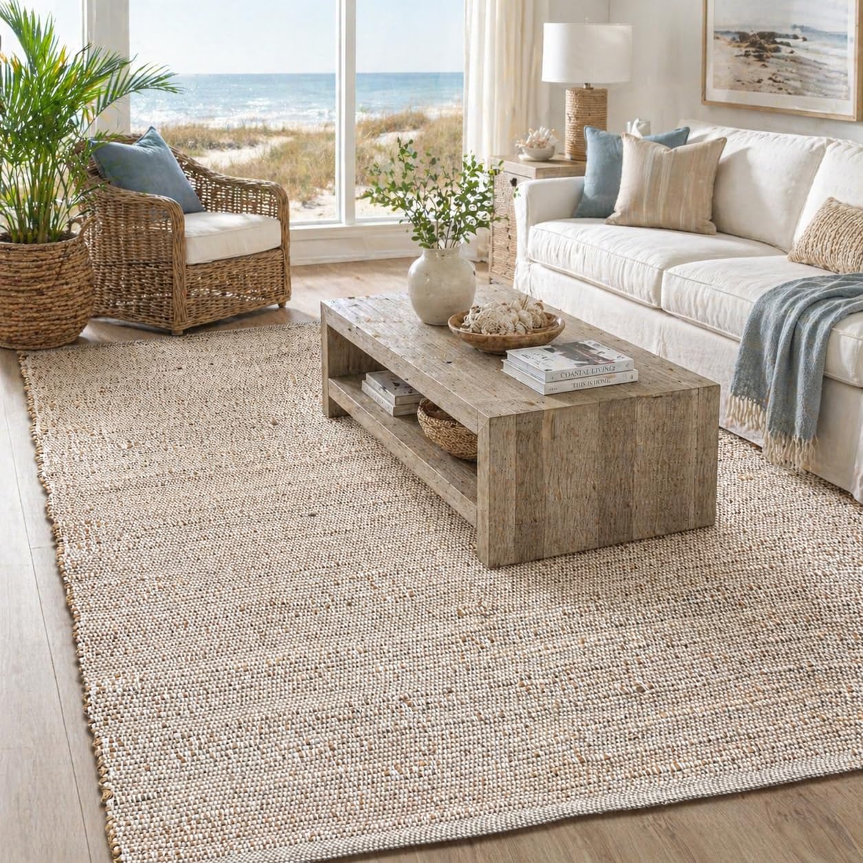 Chardin Home Jute Cotton Natural Rug