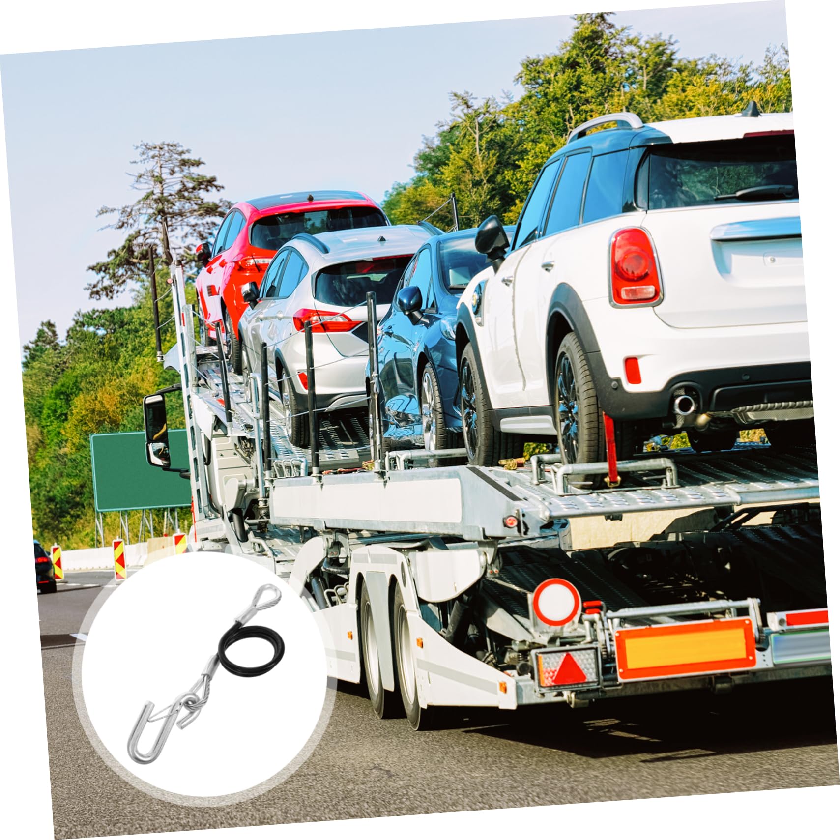 Trailer Sicherheitsseil mit Haken Einsetzbare Abschleppseile für Anhänger Trucks Suvs und Atvs Einfache Installation Strapazierfähiges Stahlseil
