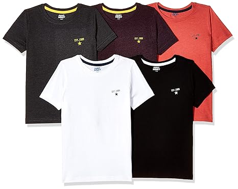 Amazon Brand - Jam & Honey Boys Regular T-Shirt