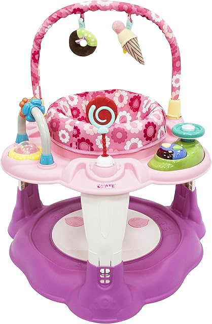 iSafe 2 in 1 Activity Centre Entertainer with 360° Rotating Seat & Play Table Function (Daisy Garden)
