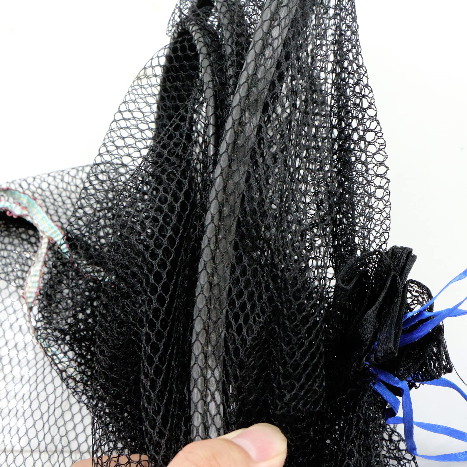 Filet De PêChe Bourriche Cage - Poissons Repliable Panier Epuisette Pliante pour D'AppâT Accessoires Chalut Le en Nylon Simple Convient Placement des Et Crevettes, 1 PièCe
