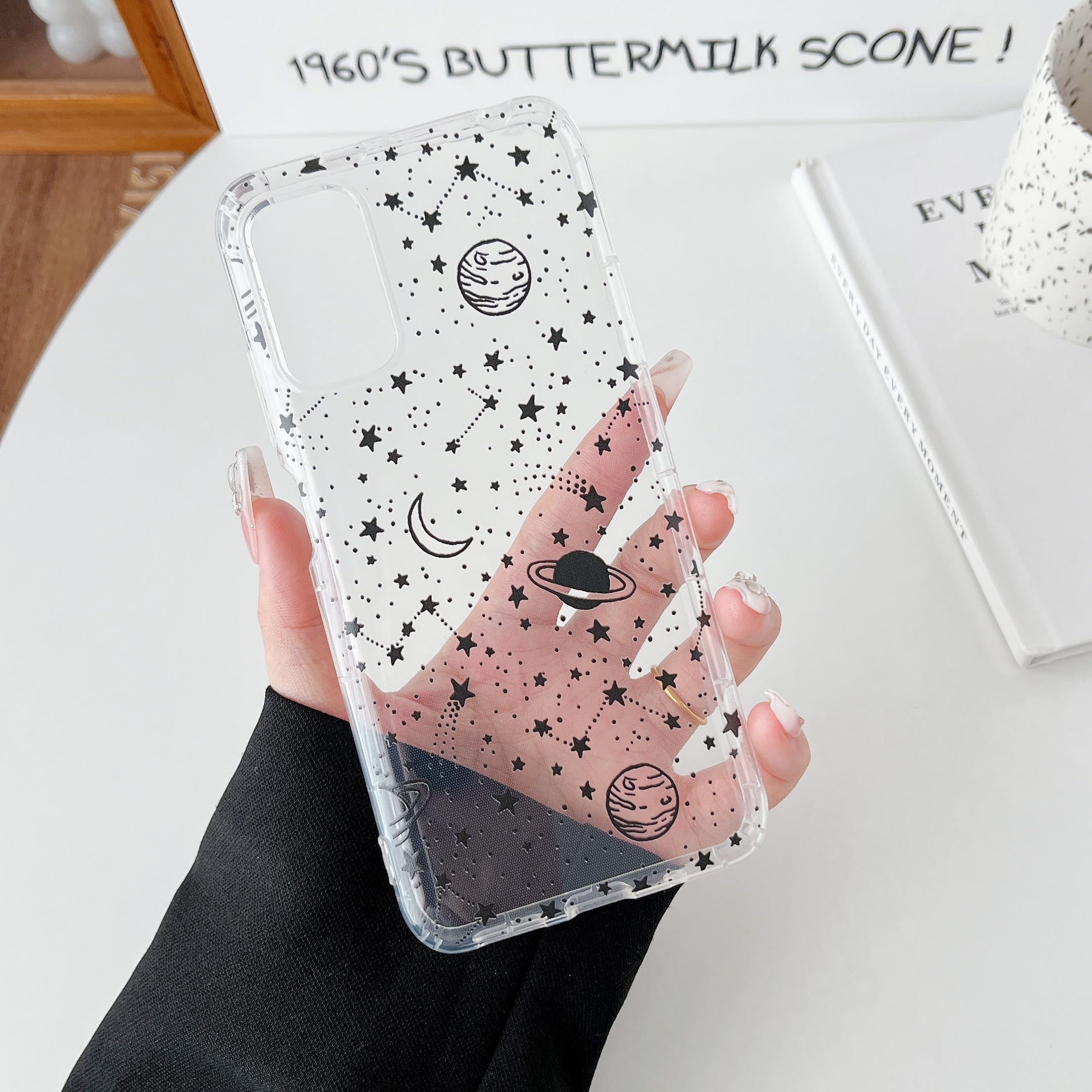 ZTOFERA Handyhülle Für Xiaomi Redmi Note 10 Pro – Mit Planet & Stern Motiv, Matt, PC + Silikon