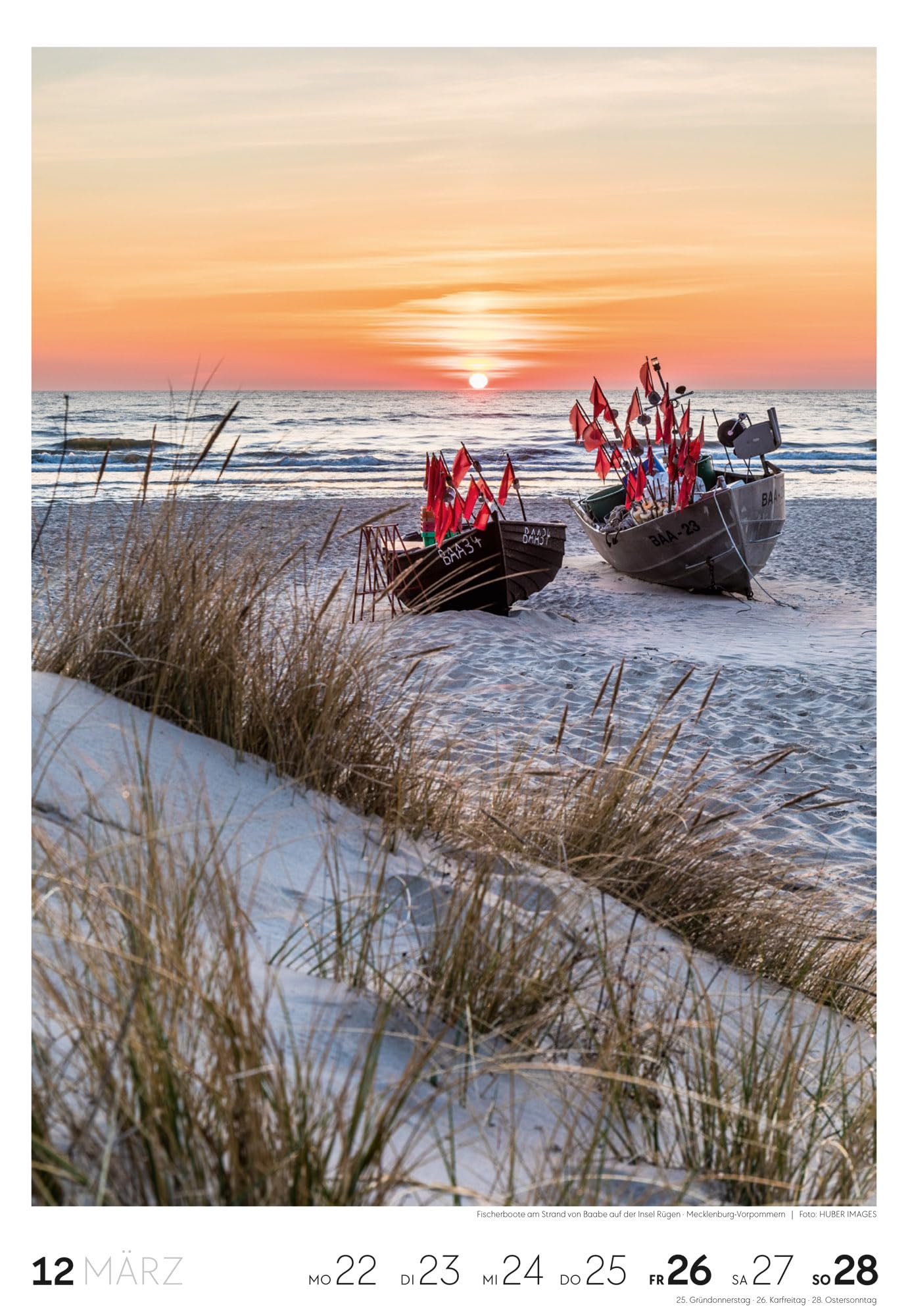 Küste Wochenkalender 2027: Meeres-Kalender mit 53 großformatigen Bildern im Hochformat (29x42 cm) | Strände der Ostsee und Nordsee in Deutschland