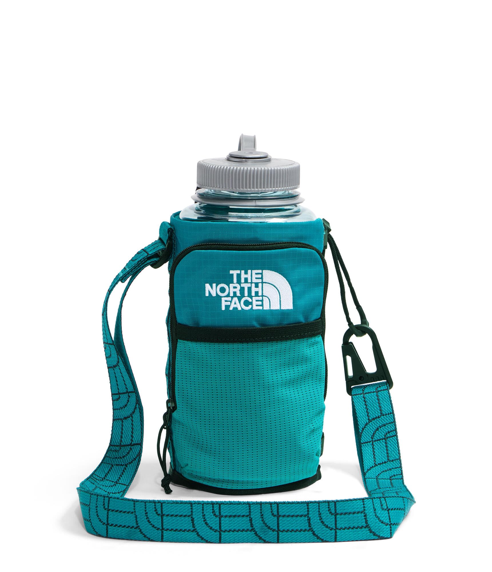 The North Face Borealis Water Bottle Holder - Adjustable Strap, Water-Repellent Finish, External Pocket with Key Hook, Restorative Teal/TNF Black, One Size