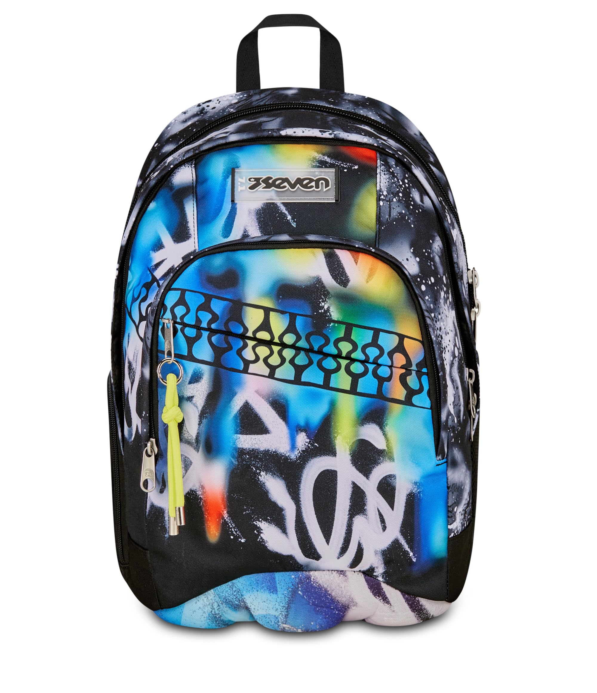 Seven Zaino Scuola Dual BUZZY NOTE BOY, Doppio Scomparto, Blu, 32 L, Multifuzione, Tasca attrezzata, Tasca laterale porta borraccia, Scomparto porta pc, Scuola media e superiore, Bambino, Ragazzo