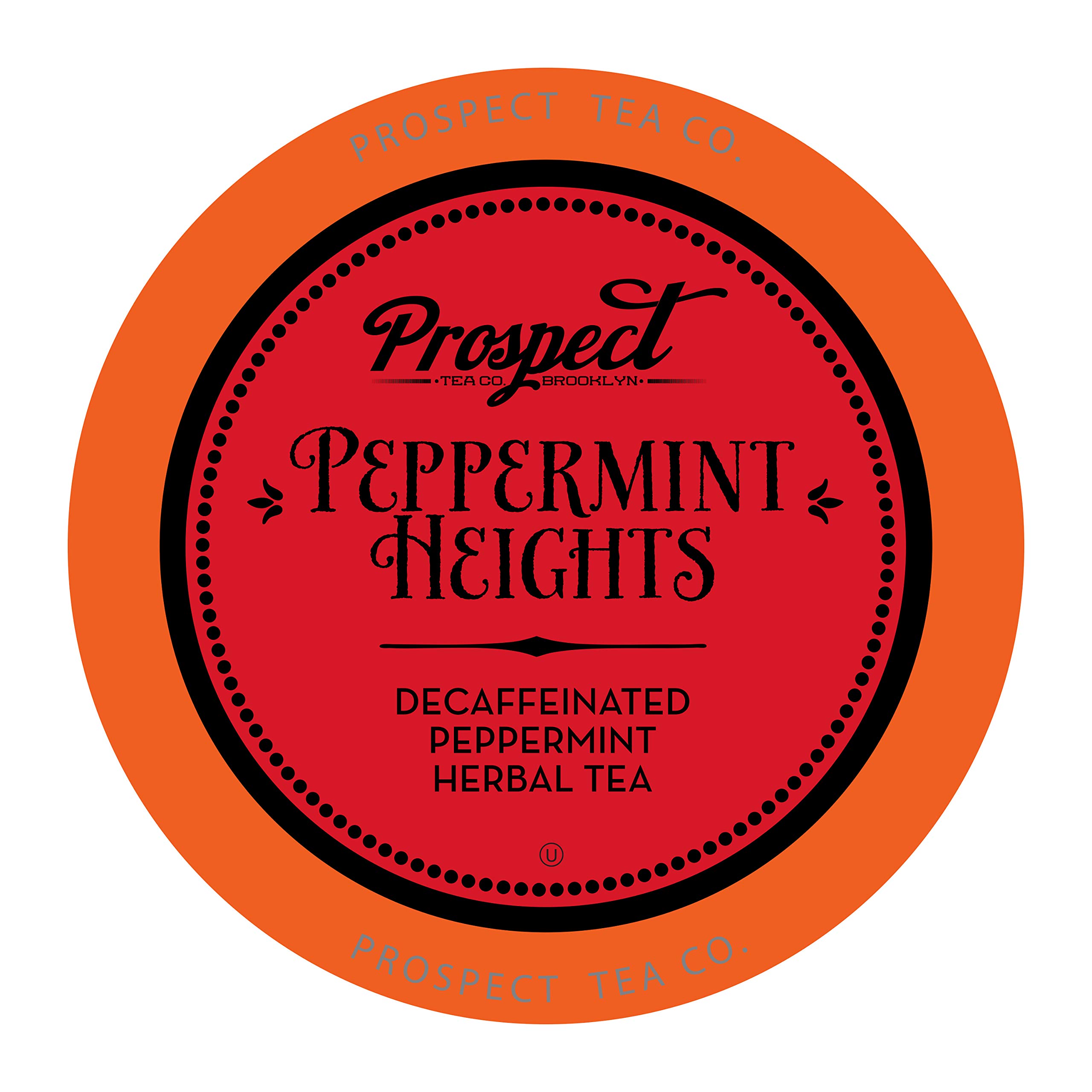 Prospect Tea Peppermint Heights Herbal Tea Pods Compatible with K Cup Brewers Including 2.0, 40 Count