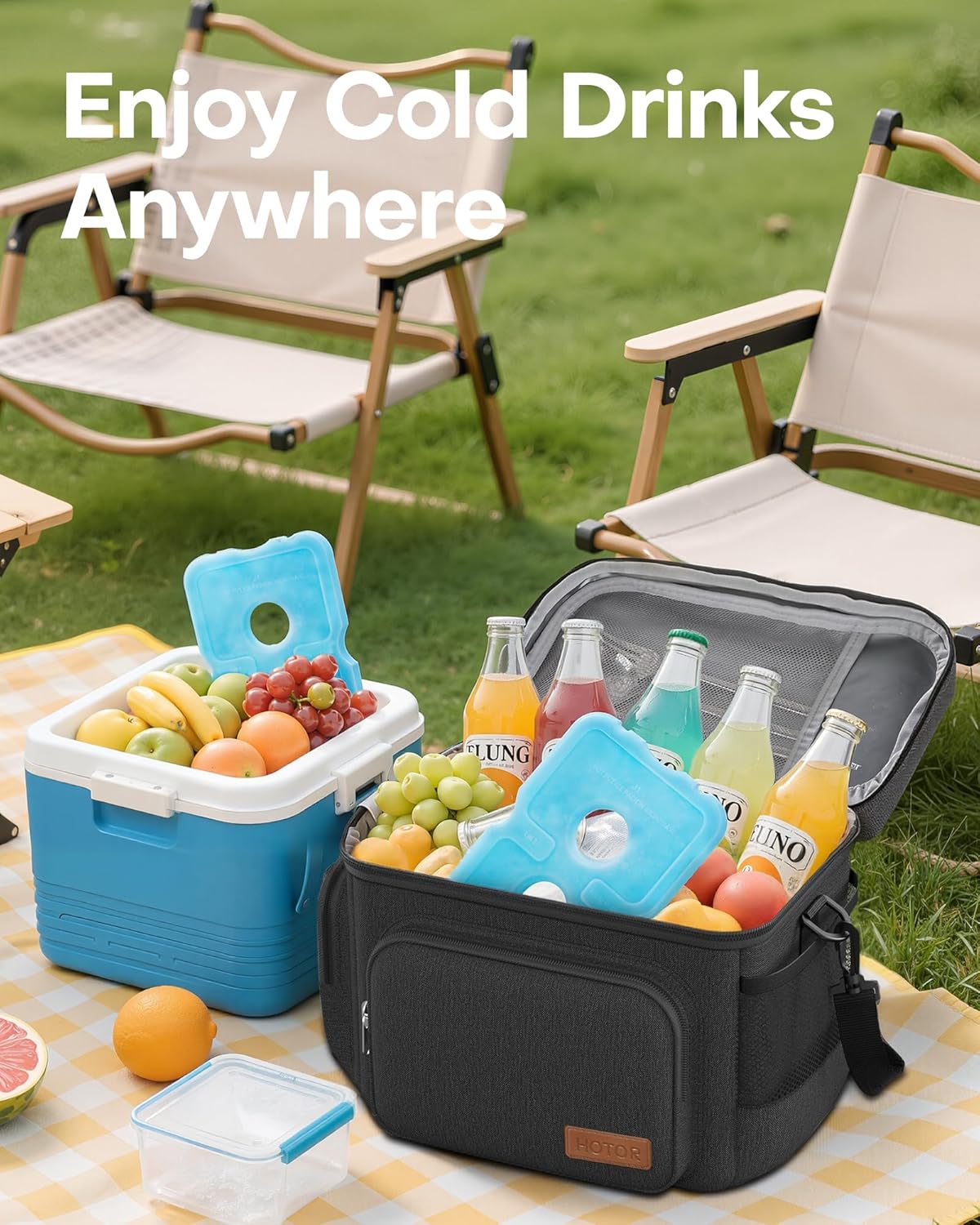 HOTOR Reusable Ice Packs for Cooler & Lunch Boxes – Slim, BPA-Free, Leakproof Gel Packs for Lunch Bag, Cooler Backpack & Travel Food Storage (4 Packs) - Image 9