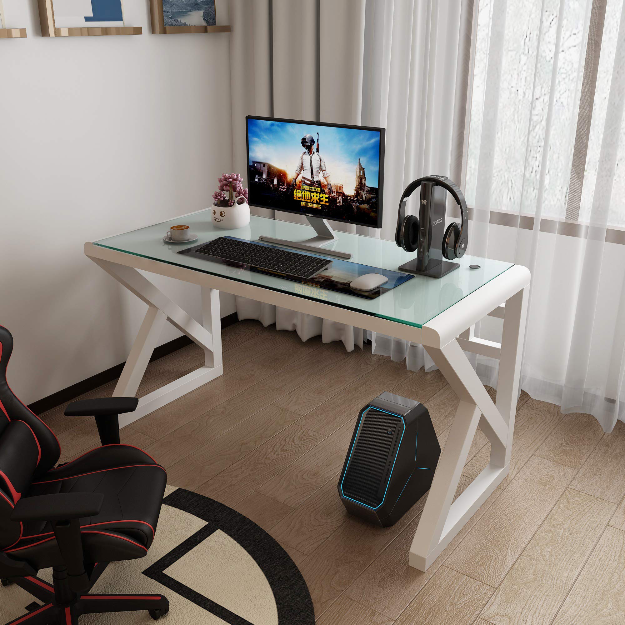 Amazon | LALAPIPO パソコンデスク 学習机 ワークデスク 子供と大人