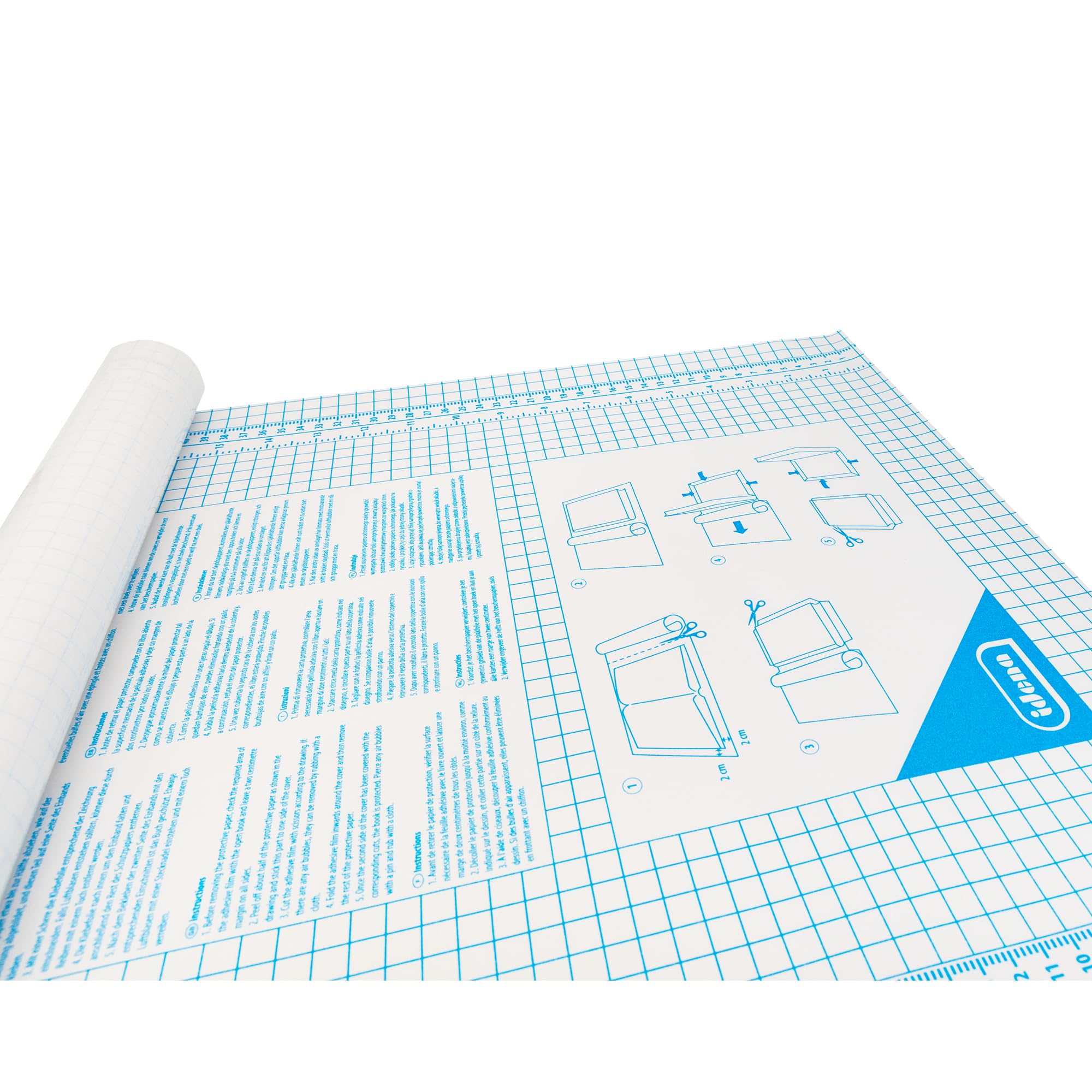 Idena 20169 - Funda de libro autoadhesiva transparente, 1 rollo 10 m x 45 cm, cubierta de libro de plástico
