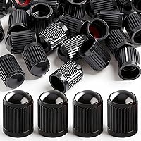 Vista 40 de 10 piezas de tapas de válvula de neumático TPMS con vástago largo, tapas de válvula de rueda de plástico negro para TPMS TR20008, tapas de vástago
