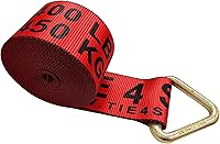 Vista 22 de Mega Cargo Control Correa de cabrestante negra de 3 pulgadas x 30 pies con anillo Delta, para transporte, construcción, madera, 1 paquete