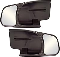 CIPA 10800 Custom Towing Mirrors for Chevy GMC Cadillac Trucks SUVs 1999-2007 - Pair, Tool-Free Install, Extended Visibility