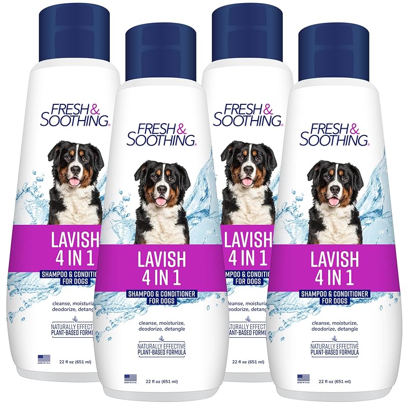 Shampoo e Condicionador 4 em 1 para Cães Naturel Promise Fresh, 4 x 660 mL