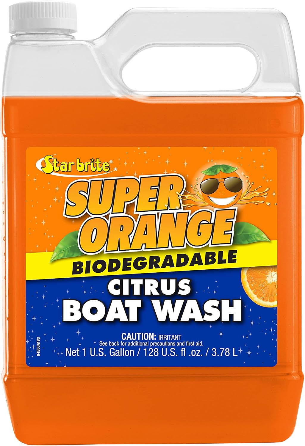 STAR BITE Super Orange Citrus Boat Wash - Ultra Concentrated, All-Purpose, All-Surface, Biodegradable, Phosphate-Free Soap - Will Not Remove Wax, Polish or Harm Gel Coat