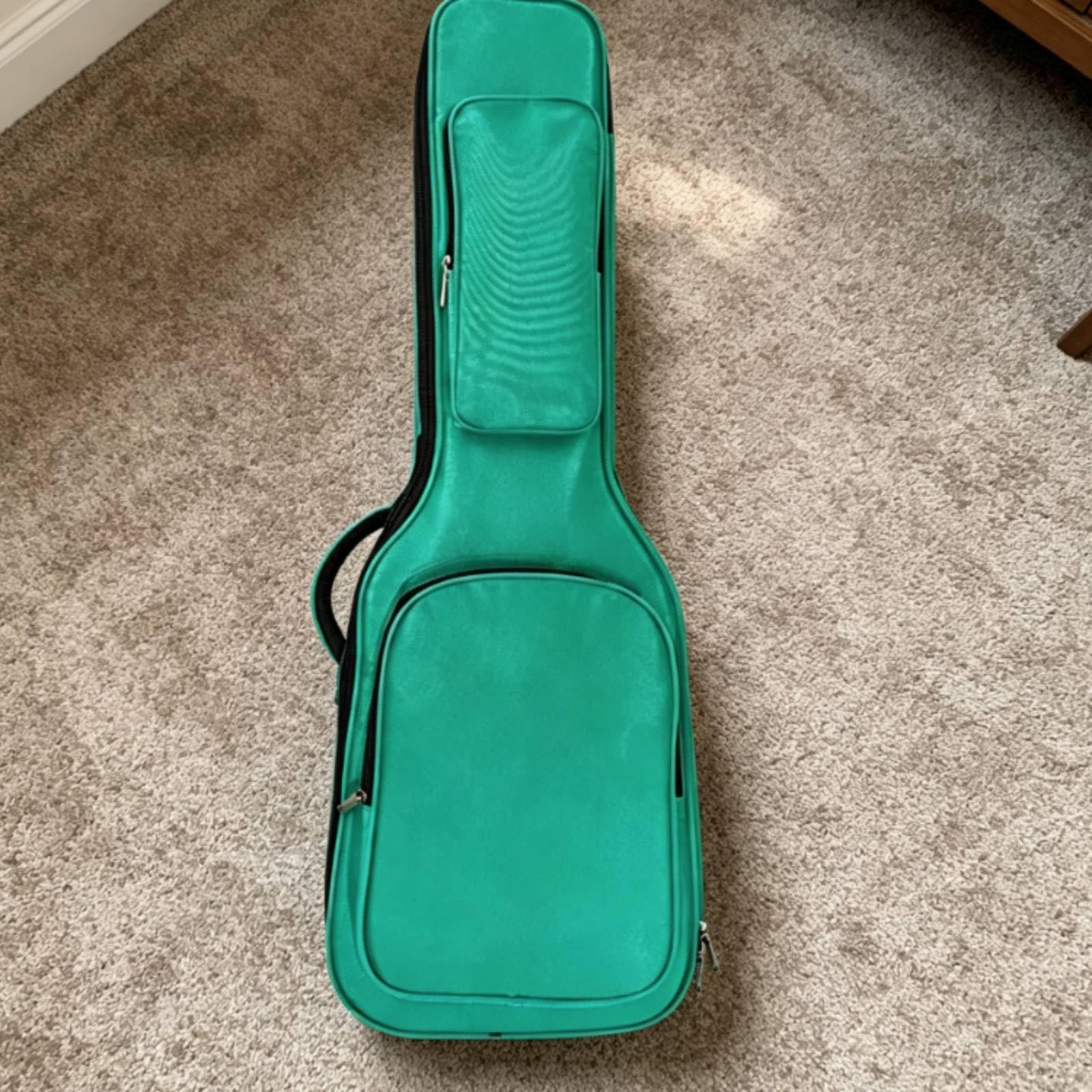 Milageto E-Gitarren-Rucksack Rucksackgurte gepolsterte E-Gitarrentasche Außentaschen Rucksack Gitarrentasche für Reise